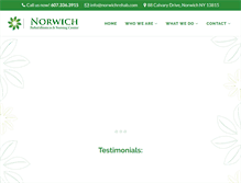 Tablet Screenshot of norwichrehab.com
